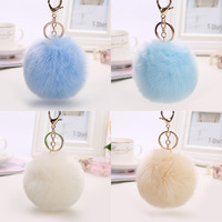 Pom Fur Ball Keychains Pompom Puff Heart avec Balls Bulk Faux Fluffy Furry Fluff Furball Real Poms Rainbow Puffballs Keychain