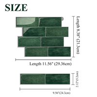 Carreaux muraux 3D autocollants effet marbre vert pour décoration intérieure, type crédence, à coller soi-même, de la gamme Factory Outlet Metro