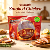 Sacs à poulet rôti en plastique PA/NY imprimés par gravure, résistants à l'humidité, compatibles micro-ondes, thermoscellables, avec poignée, pour emballage alimentaire