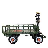 Chariot à plateforme électrique industriel à 4 roues, propulsé par batterie, avec support OEM