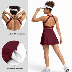Gaun Olahraga Ukuran Besar Bahan Bernapas untuk Musim Panas, Cepat Kering, Sejuk, Pakaian Yoga, Fitness Outdoor, Golf, Tenis - Product Image 3