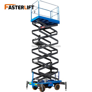 Platform Kerja Udara Elektro Hidrolik CE ISO Kapasitas Beban 500kg Baja Paduan Mini Scaffolding Dongkrak Hidrolik - Product Image 3