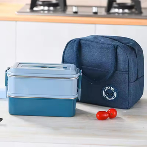 Vaisselle pour bébé en acier inoxydable de qualité supérieure, sans BPA, sans PVC, sans phtalates, écologique, compatible micro-ondes, ensemble de dîner double pour enfants avec poignée - Product Image 1