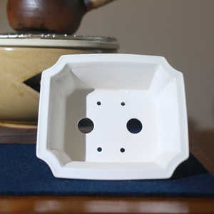 Pot à bonsaï rectangulaire en céramique, peint à la main, style chinois, en porcelaine bleue et blanche, pour usage intérieur - Product Image 3