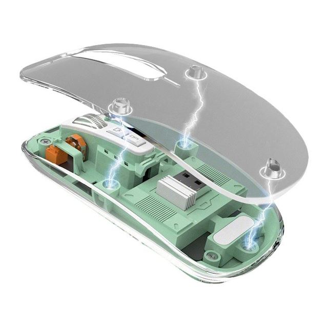 New Rechargeable Silent 3 Modes Compact Custom Logo Mouse for Men