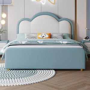 <span class=keywords><strong>Lit</strong></span> en bois moderne et minimaliste pour enfants, <span class=keywords><strong>lit</strong></span> <span class=keywords><strong>de</strong></span> princesse pour garçons et filles, avec rangement et tête <span class=keywords><strong>de</strong></span> <span class=keywords><strong>lit</strong></span> rembourrée, idéal pour hôtel, villa, appartement - Product Image 4