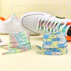 Cordones de Zapatos Planos de 8mm de Ancho con Estampado de Leopardo Colorido, Personalizados y de Alta Calidad, para Zapatillas Casuales y Zapatos Deportivos de Moda - Product Image 1