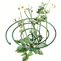 Penyangga Bunga Spiral Galvanis - Terbuka di Samping - Penyangga Tanaman Multi-Ring - Layanan Pemotongan dan Pembengkokan untuk Pot Bunga Peony Ranunculus 1-5mm