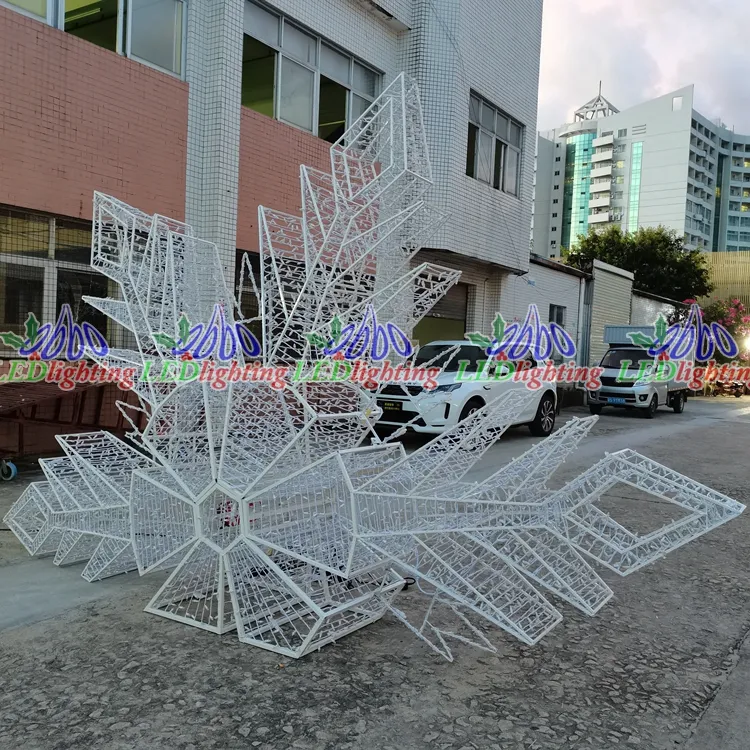Large 3D Led Dmx Home Rope Depot Motifs Street Lights Snowman Ramadan Christmas Sculpture Snowflake Motif Light