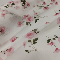 Tissu en polyester tissé chiffon imprimé numérique à petites fleurs pour vêtements, collection Printemps-Été