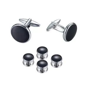 Round drop oil six piece French shirt tuxedos Cuff links cuff nails set