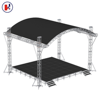 Structure de scène en aluminium métallique robuste pour éclairage de scène, DJ, tête mobile, station carrée, boîte noire, structure de totem, système de sonorisation