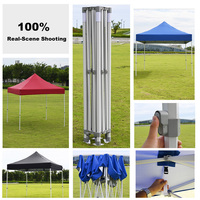 Carpa Plegable Resistente al Agua con Estructura de Acero y Tela Oxford para Ferias Comerciales y Eventos, 4x4m, Carpa de Sombra para Exteriores