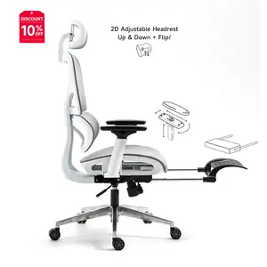 Cadeira de escritório ergonômica ajustável Cadeira de escritório de malha Cadeira de escritório para trabalho duro