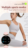 Montre connectée pour femmes avec écran AMOLED de 1,19 pouce, étanche, en acier, Android, surveillance de la santé, modes sportifs, calendrier vocal, magnétique