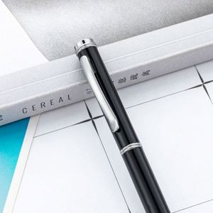 Bolígrafo Promocional de Metal Negro de 1.0 mm con Logotipo Personalizado, Mecanismo de Giro, para Negocios, Hoteles y Regalos - Product Image 2