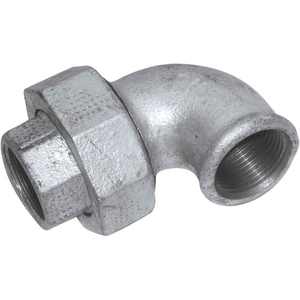 Galvanisé 3/4 \ "COUDE CONIQUE FEMELLE/FEMELLE BUSE Tuyau en acier au carbone Taille 12mm Fonte ASTM Forging Plomberie Connecteurs - Product Image 1