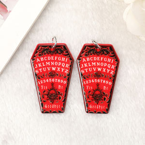Amuletos de ataúd de Halloween, tablero de <span class=keywords><strong>Ouija</strong></span>, hallazgos de joyería acrílica para pendientes, collar Diy - Product Image 3
