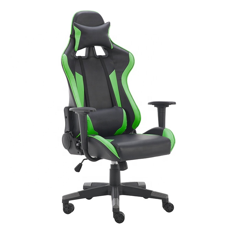 Pc desktop computer running leather recliner Led game chair with footrest