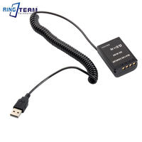 Adaptador de Corriente USB para Cámara BLX-1, Acoplador de Batería Ficticia Compatible con Cámaras Olympus OM-1 OM1 MLC, Cable de Alimentación Enrollado