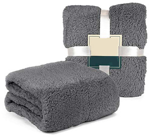 Couverture <span class=keywords><strong>de</strong></span> jet Sherpa pour canapé, couverture en peluche chaude et moelleuse pour le <span class=keywords><strong>lit</strong></span>, jet léger super doux et confortable - Product Image 6