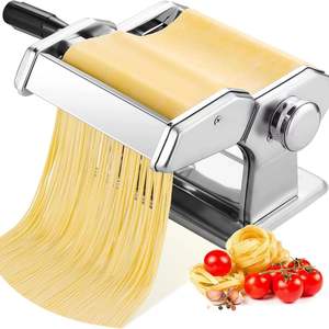 Máquina para hacer pasta 180 Rodillo 9 Ajustes de espesor ajustables 2 en 1 Máquina para hacer fideos con cortador para lasaña de espagueti Fettuccini - Product Image 1