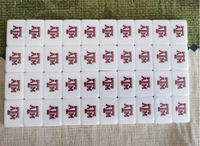 Ensemble de Mahjong Américain de Luxe Thème Texas A&M, Moderne, Portable, Tuiles Acryliques Personnalisables, Tapis de Mahjong en Option, Idéal pour les Journées de Jeu