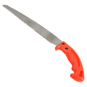 Sierra de mano Qihong de 250 mm con hoja de acero de alto carbono y mango rojo, herramienta de poda para jardín - Product Image 1