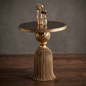 Mesa de Centro Metálica con Diseño de Hojas, No Plegable, Moderna y Decorativa para Sala de Estar, Muebles M F INTERNATIONAL EXPORTS (Modelo MF-AB-323) - Product Image 1