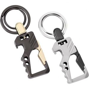 Bottle Zinc Alloy High End Model Key Chain Heavy Duty Keychain Carabiner Bottle Opener Anti Keyring Tracker for Men Women - Product Image 1