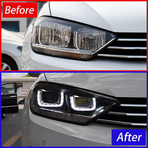 Faros Delanteros LED para <span class=keywords><strong>Golf</strong></span> Sportsvan 2016-2018, Conjunto de Faros Delanteros Automáticos de 100 W, Proyector de Doble Lente, Color 6000k, Accesorios Deportivos, Gran Oferta - Product Image 3