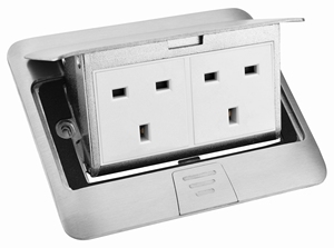En Oferta: Tomacorriente Empotrable de Acero Inoxidable Plateado, Módulos de Tomacorriente Cuádruples Schuko EU para Instalación en Interiores - Product Image 6