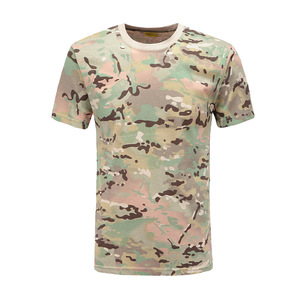 Camiseta de Pesca Personalizada de Algodón Puro, Transpirable, que Absorbe la Humedad, Elástica, con Estampado de Camuflaje, Estilo Vintage, Manga Corta, Ropa de Trabajo - Product Image 4