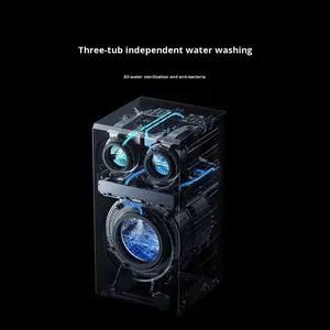 Distribuidor de Xiaomi | |    <span class=keywords><strong>Lavadora</strong></span>-<span class=keywords><strong>Secadora</strong></span> Xiaomi Mijia Pro de <span class=keywords><strong>14</strong></span> <span class=keywords><strong>kg</strong></span>, 3 Zonas, Triple Tambor, Lavado Independiente, Suministro a Granel XHQG140MJ202 - Product Image 3