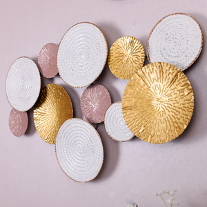 Décoration <span class=keywords><strong>murale</strong></span> <span class=keywords><strong>en</strong></span> métal pour la maison, salle de bain, art mural rond plaqué de luxe, décoration <span class=keywords><strong>murale</strong></span> <span class=keywords><strong>en</strong></span> métal pour la maison, décoration <span class=keywords><strong>murale</strong></span> <span class=keywords><strong>en</strong></span> métal pour le salon - Product Image 2