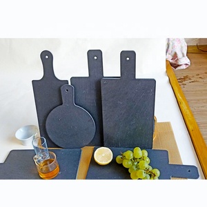 Usine En Gros Noir Rectangulaire Ardoise Plaques Poignées Durable Non-Toxique Écologique Contemporain Deli Fournitures Viande Fromage - Product Image 1