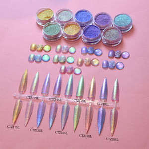 <span class=keywords><strong>Poudre</strong></span> de pigment pour ongles à paillettes holographiques, <span class=keywords><strong>effet</strong></span> caméléon multichrome, <span class=keywords><strong>poudre</strong></span> à tremper pour ongles chromée - Product Image 5