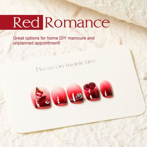 Lujo personalizado al por mayor de alta calidad de la punta francesa de cobertura completa de prensa en las uñas postizas artificiales acrílico dedo - Product Image 4