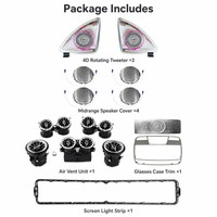 Kit d'éclairage d'ambiance pour Mercedes Classe E W213, tweeter rotatif 4D, éclairage de cadre de grille d'aération, 17 LED RGB, amélioration de l'intérieur, 2016-2023