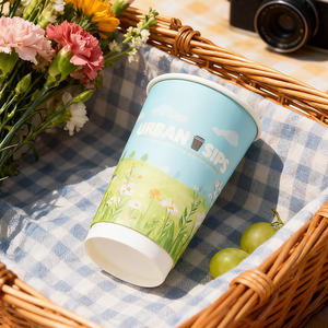 Nuevas llegadas: Vasos de papel biodegradables de doble pared con logo personalizado impreso para tiendas de conveniencia y cadenas de comida rápida - Product Image 4