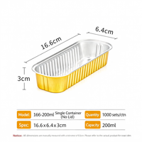 Conteneur en aluminium jetable de 200 ml avec couvercle, mini moule à muffins, boîte à pâtisserie en plastique PP, boîte à durian