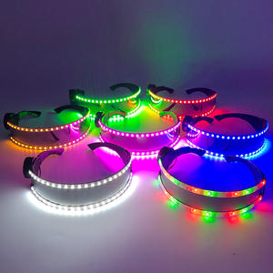 Yüksek kalite LED ışıklı gözlük Cyberpunk parlayan Cosplay gözlük şekil Bar gece kulübü dans noel paskalya günler gösterir - Product Image 1