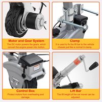 Roue de manœuvre motorisée pour remorque industrielle, déplaceur électrique 12V avec construction métallique et capacité de 2270 kg