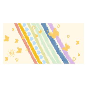 พรมลายการ์ตูน Jinrui ผ้าแคชเมียร์เทียม รูปทรงสี่เหลี่ยมผืนผ้า กันลื่น สำหรับห้องนอนเด็ก ซักมือได้ สไตล์ชนบท ลายเรขาคณิต - Product Image 1