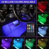Bande lumineuse LED RGB pour voiture, personnalisable en usine, USB, éclairage d'ambiance automobile, accessoires de lampe d'ambiance, éclairage intérieur LED pour voiture