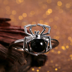 Anello Creativo a Forma di Ragno per Donne, Design con Perle, Gioiello di Moda con Motivo Insetto - Product Image 2