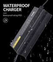AC à DC 12V 16A 24V 10A 36V 7A 48V 5A 60V 72V chargeur de batterie Li-ion étanche Portable IP65 chargeur de batterie de voiturette de Golf
