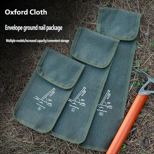 Sac de rangement portable en toile pour piquets de tente de <span class=keywords><strong>camping</strong></span> en forme d'enveloppe, kit d'installation de bâche, kit d'outils pour piquets de <span class=keywords><strong>camping</strong></span>, accessoires, sacs en toile - Product Image 5