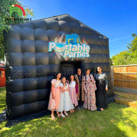 Portable Disco Bar Discothèque Noir Gonflable Partie Cube Tente Cour Événement Mobile Blow Up Night Club