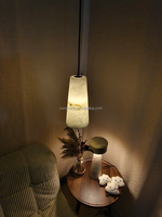 Lustre suspendu en cuivre et albâtre espagnol à LED pour restaurant, bar, chambre, chevet, îlot de cuisine, salle d'exposition, décoration